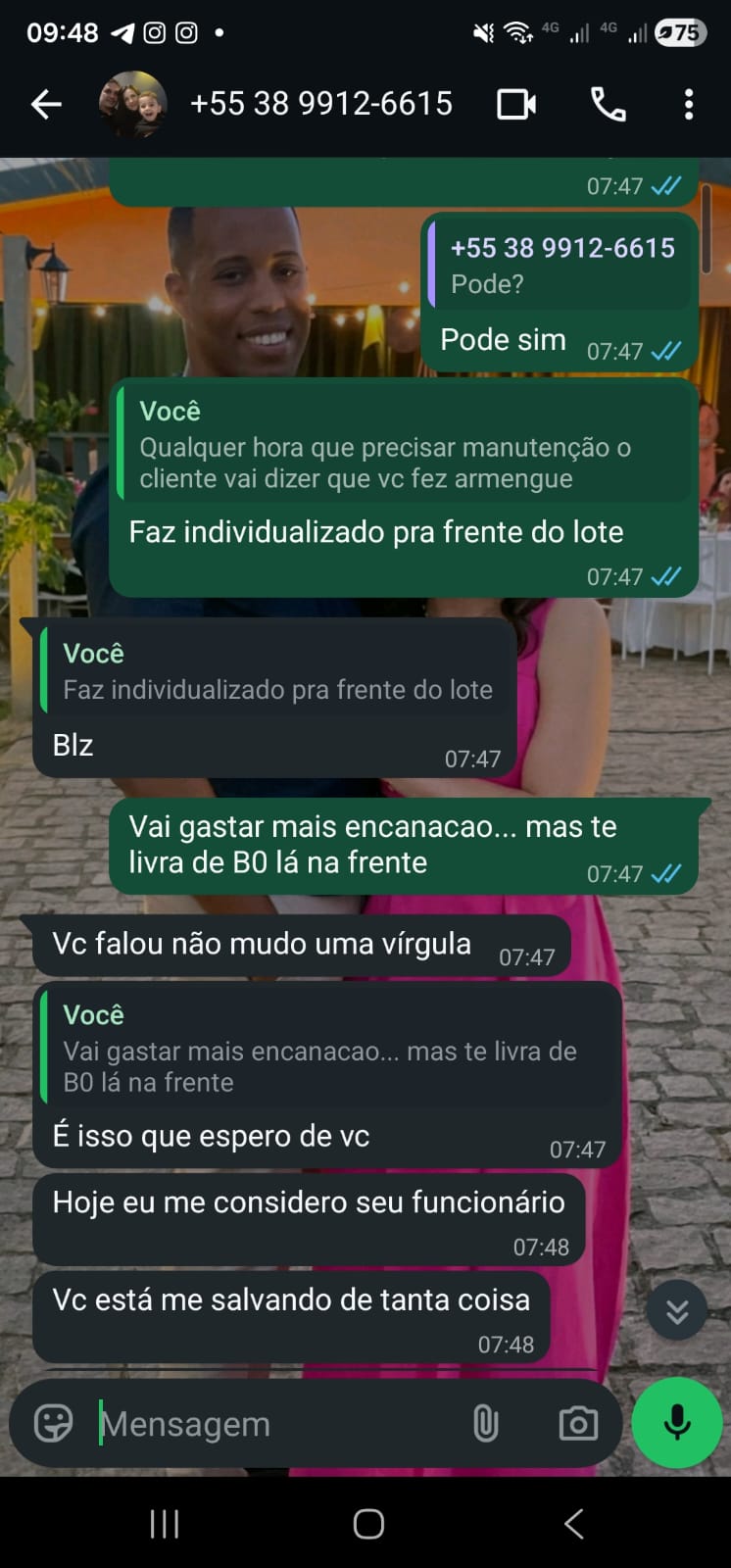 Depoimento de Cliente WhatsApp